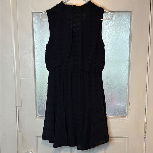 Sweet Wanderer Women’s Black Sleeveless Mini Dress with Textured Fabric Size Med - Picture 6 of 6